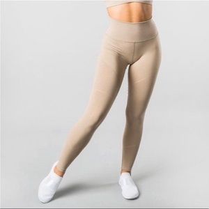 Alphalete Size Small Revival Leggings Beige Tan Ankle Length Athletic Pants